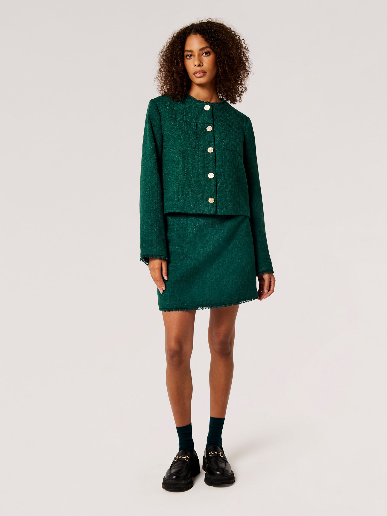 Tweed skirt fringe 2025