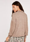 Mock Neck Jumper, Stone, large