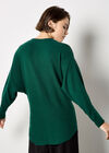 Stud Embellished Batwing Jumper, Green, large
