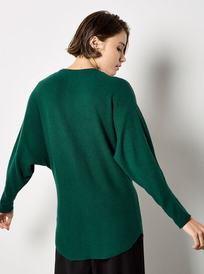 Stud Embellished Batwing Jumper