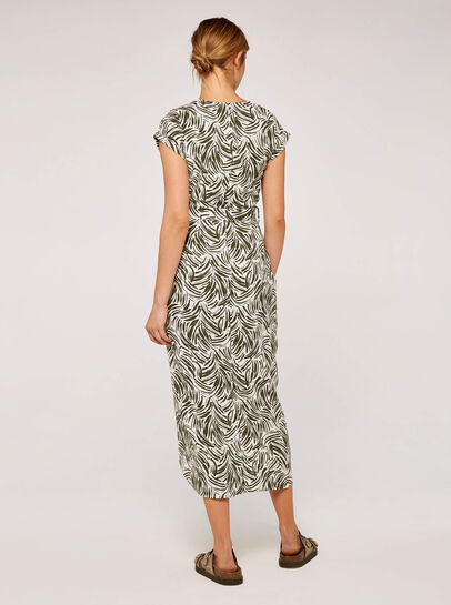 Brushstroke Print  Midi Dress