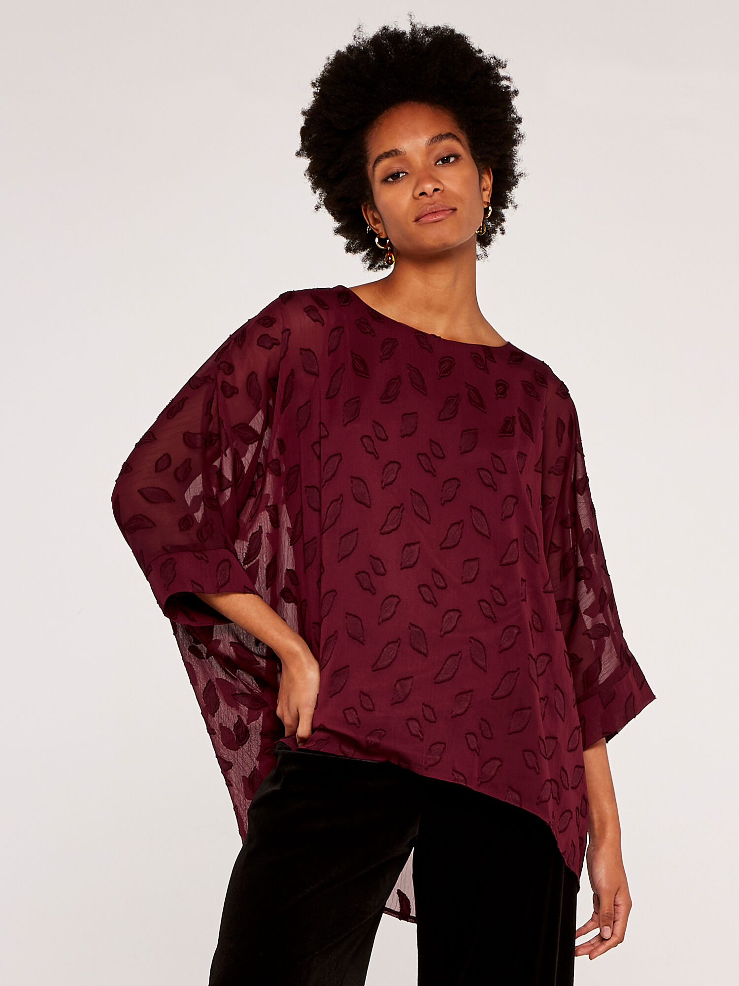 Burgundy chiffon top 2025