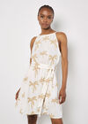 Embroidered Palms Minii Dress, Cream, large