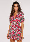 Floral Wrap Playsuit, Pink, large