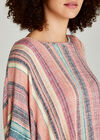 Mutli Stripe Top, Coral, large