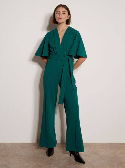 Jersey Crepe Straight-Leg Jumpsuit