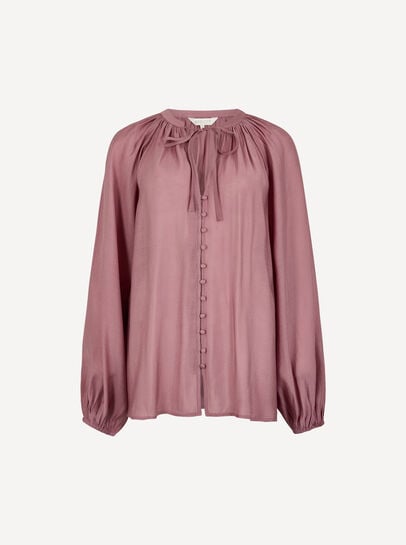 Lightweight Balloon Sleeve Blouse