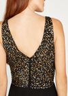 Sequin Top Swing Dress, Black, large
