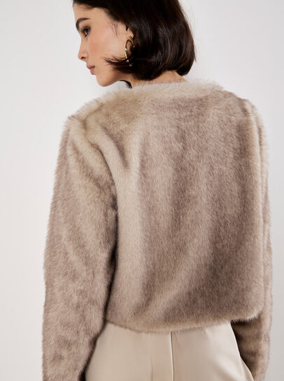 Luxe Faux Fur Cropped Jacket
