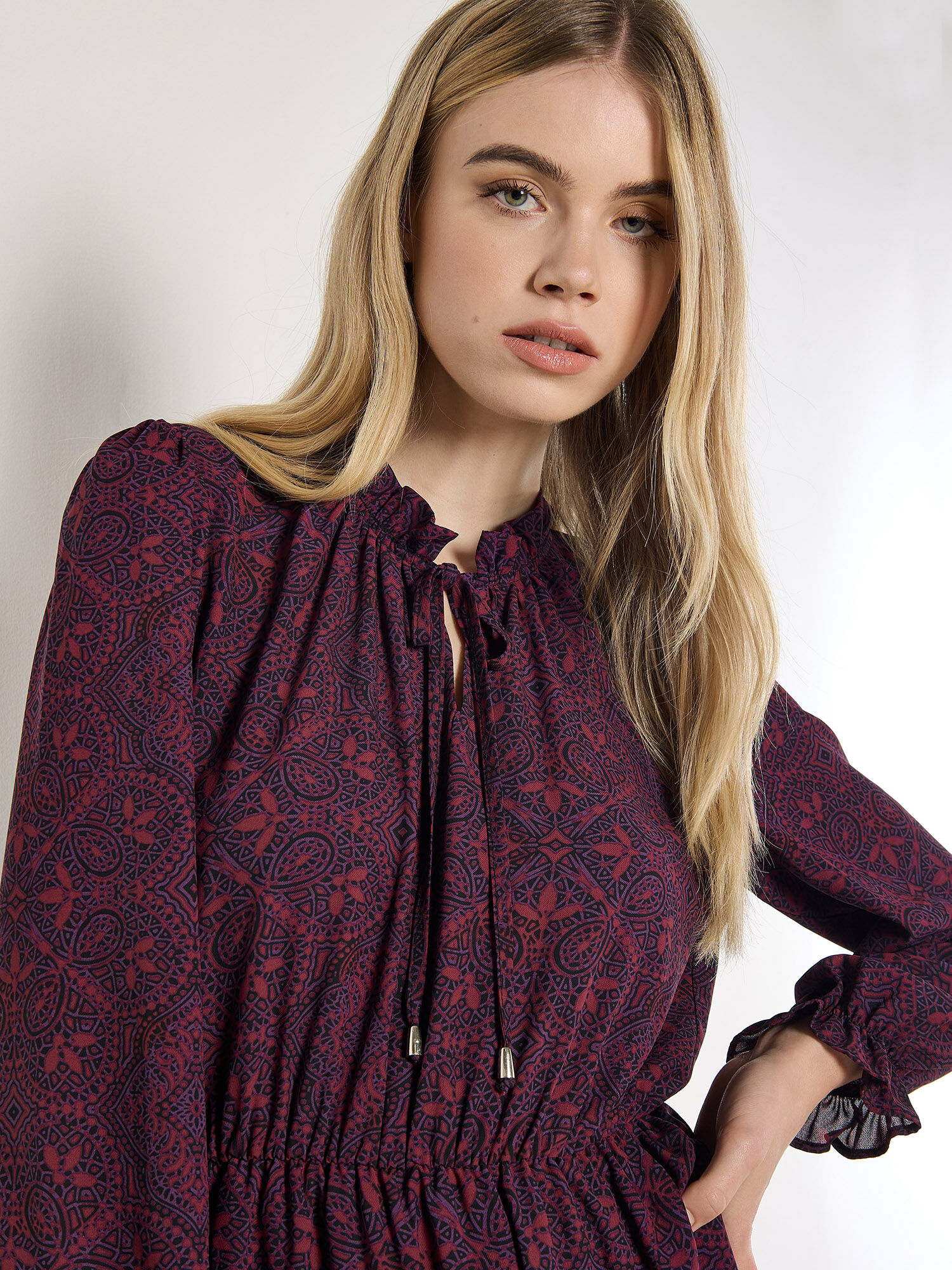 Print chiffon maxi dress sale