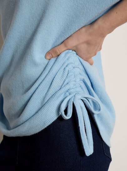 Soft Touch Drawstring Batwing Top