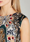 Green Peacock Feather Dress, Green, large