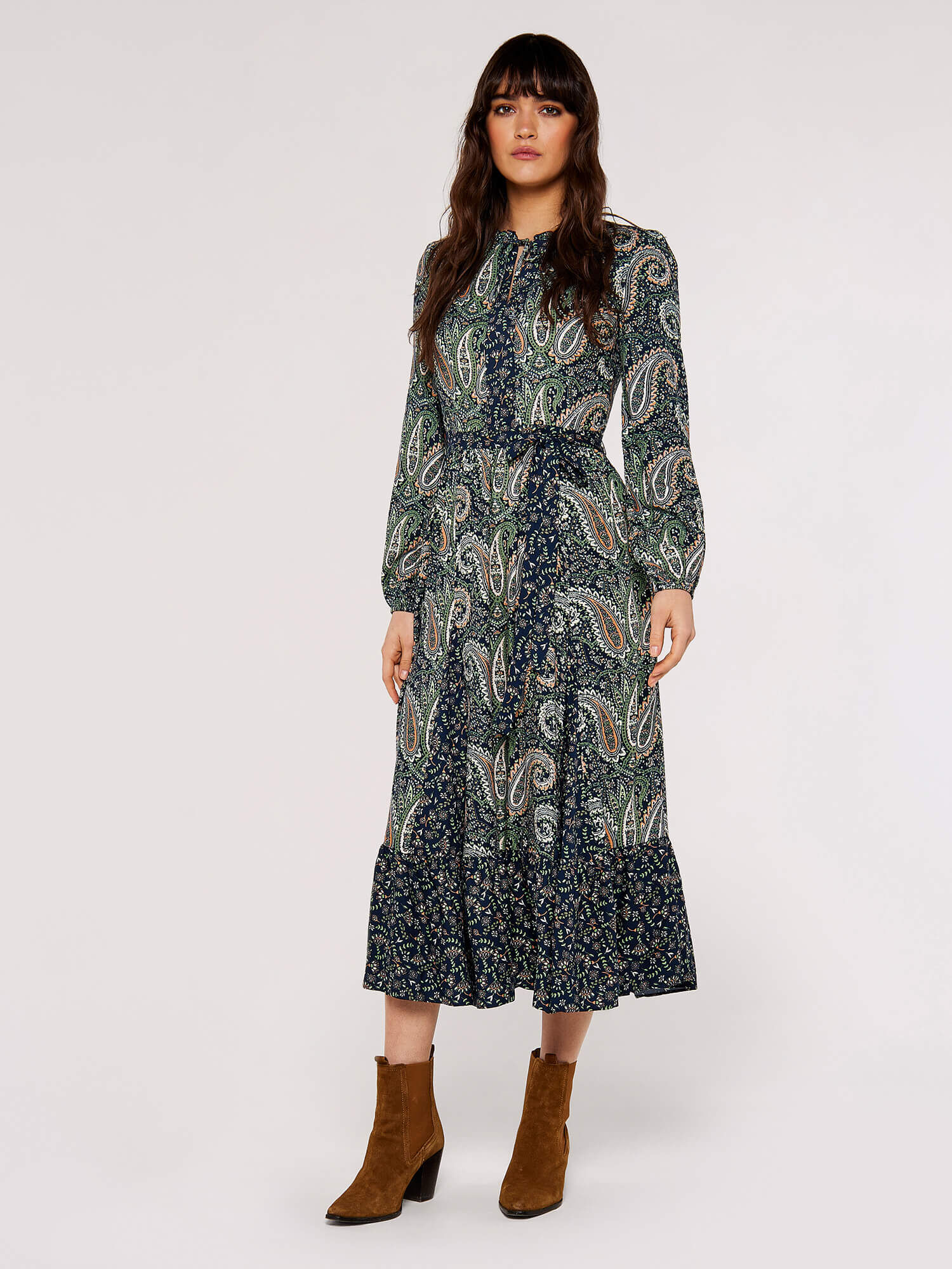 Apricot new arrivals paisley dress