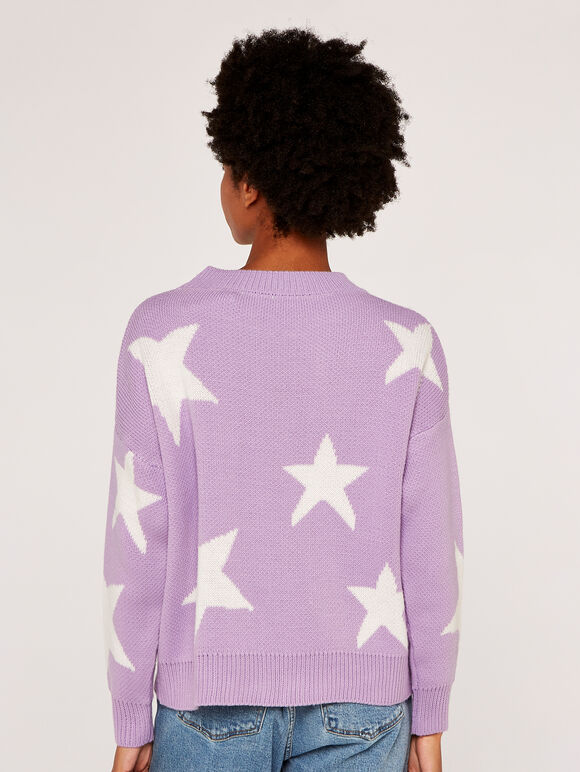 Stars Jumper, Lilac, large