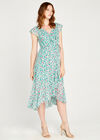 Floral Ruffle Midi Dress, Mint, large