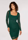 Micro Dot  Bodycon Dress, Green, large