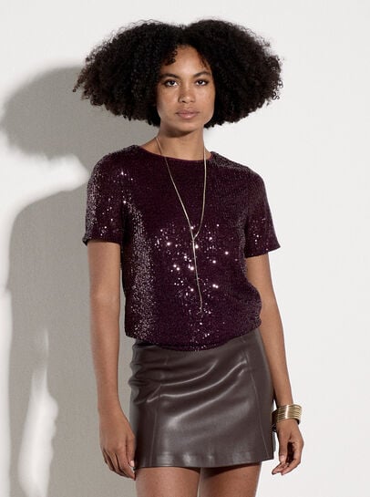 Sequin Embellished T-Shirt