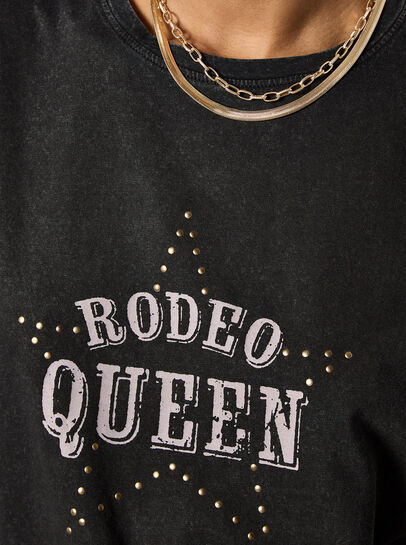 Rodeo Queen Stud Cotton T-Shirt