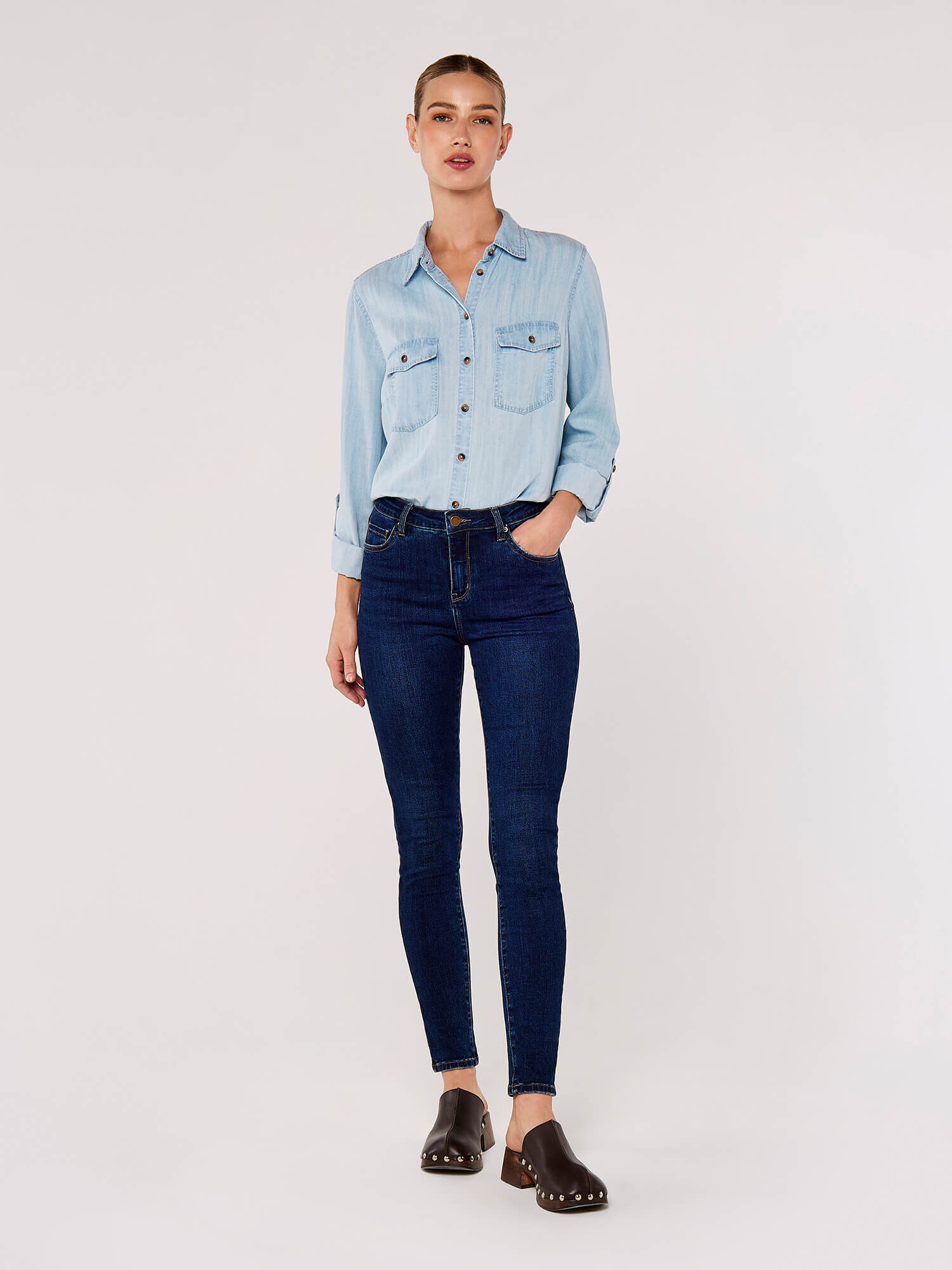 Jeans with hotsell button down