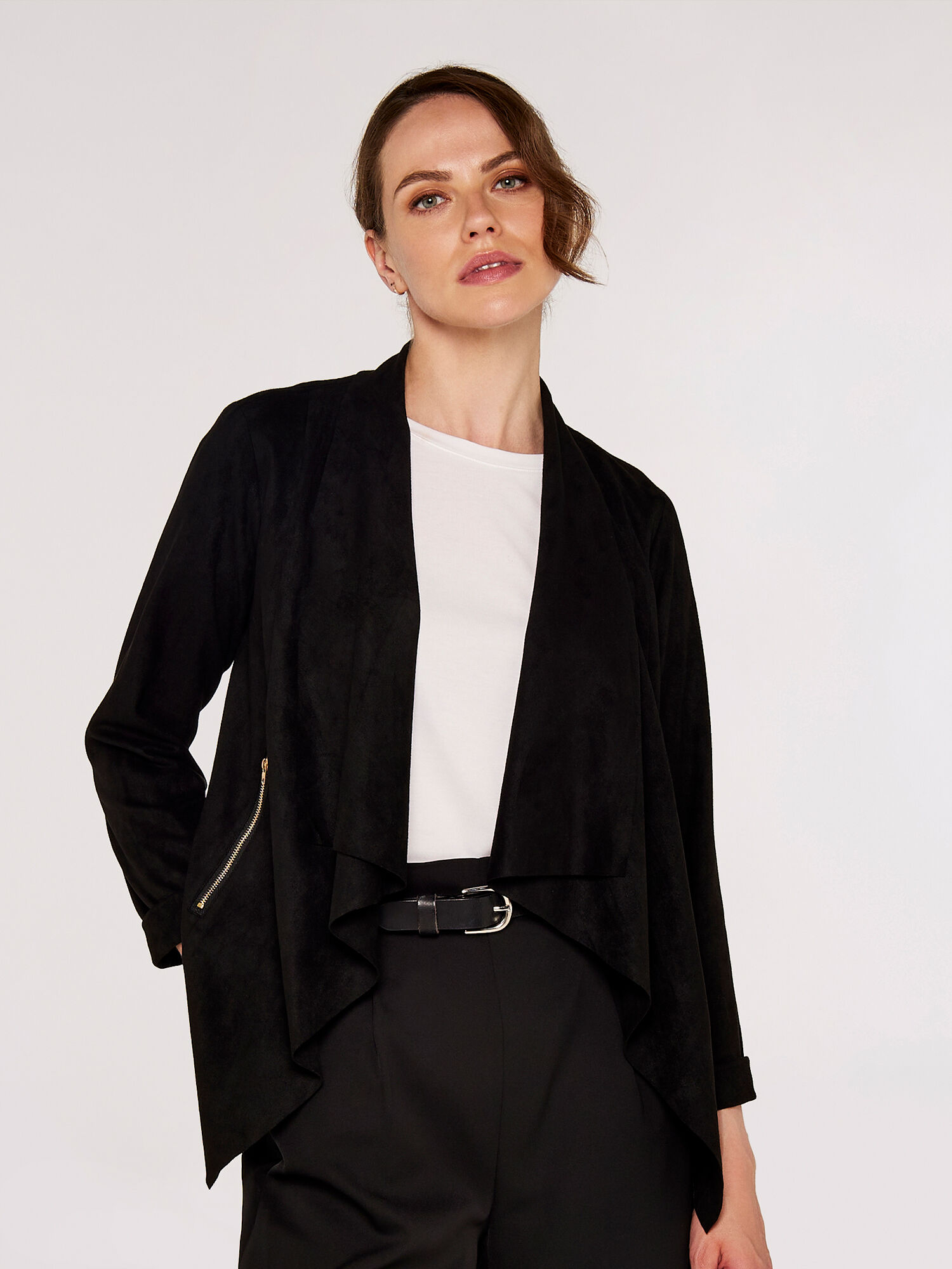 Suede waterfall sales jacket uk
