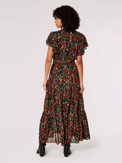 Ditsy Ikat Maxi Dress