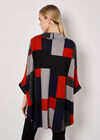Oversized Colour Block Knit Top, Navy, large