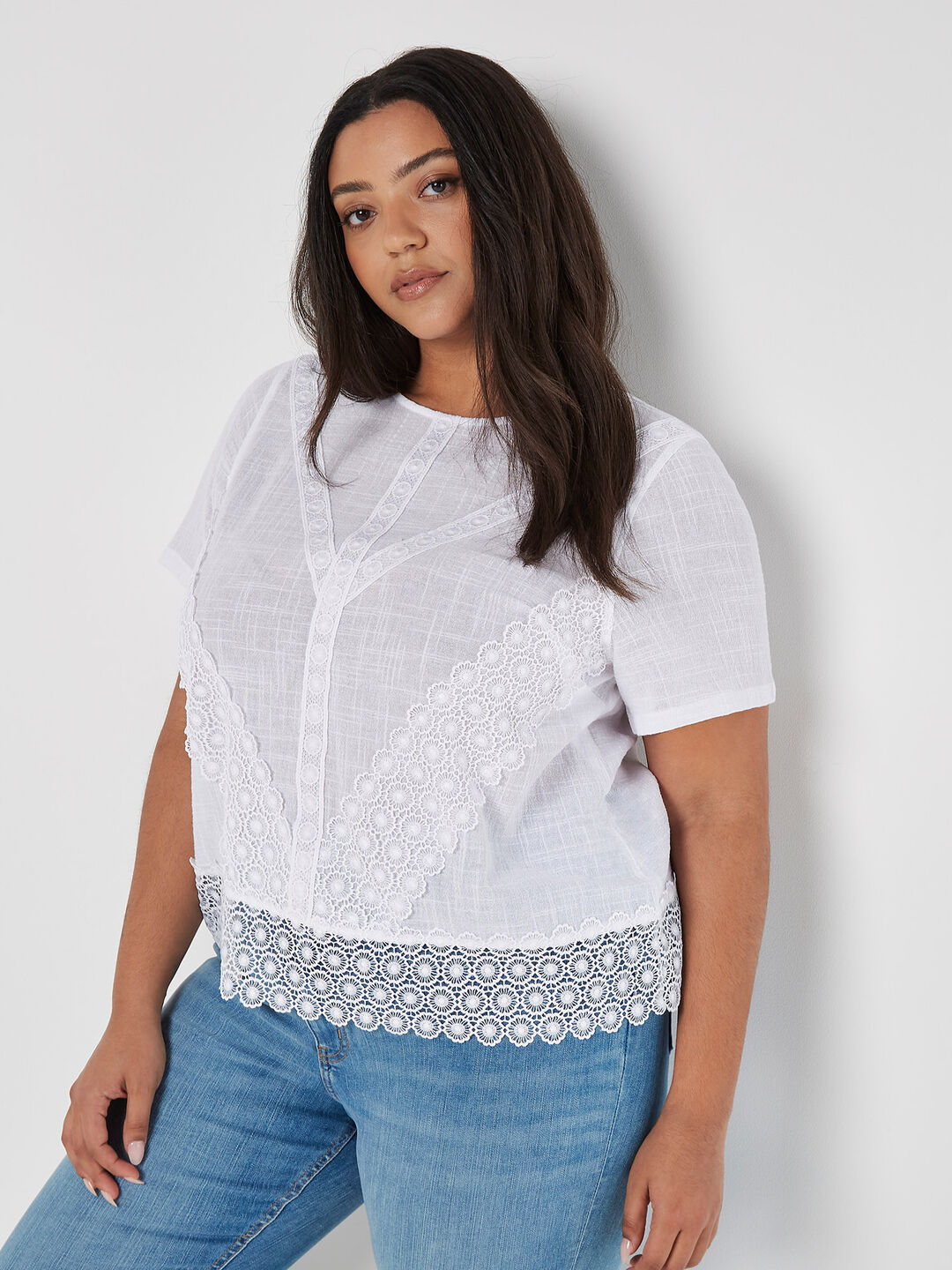 Image of Lace Hem Top