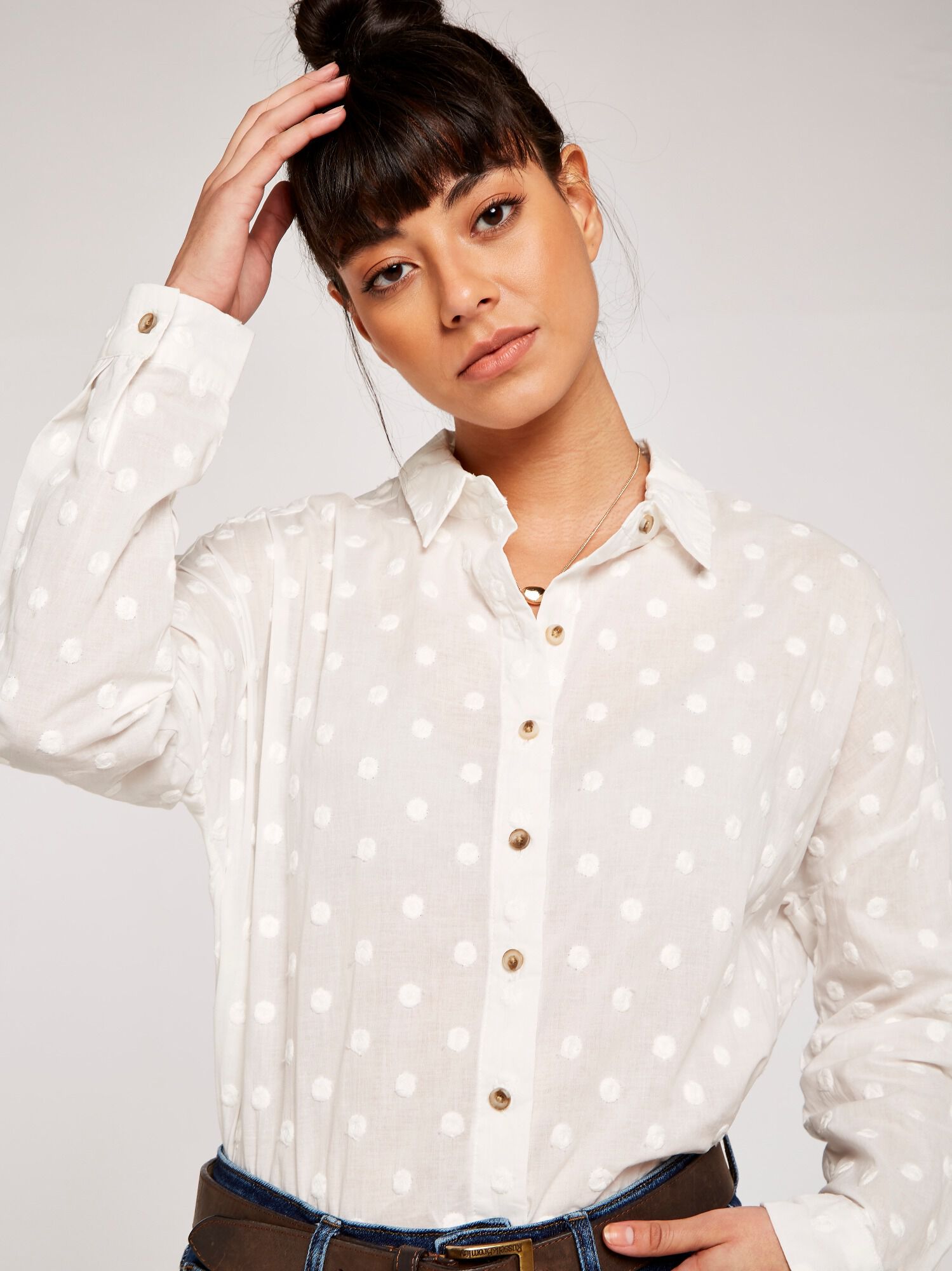 Oversized polka online dot shirt