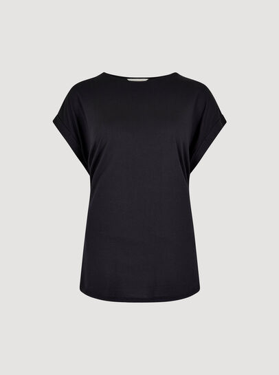 Curved Hem Jersey T-Shirt