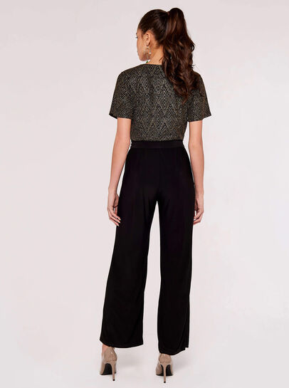 Chevron Angel Sleeve Jumpsuit