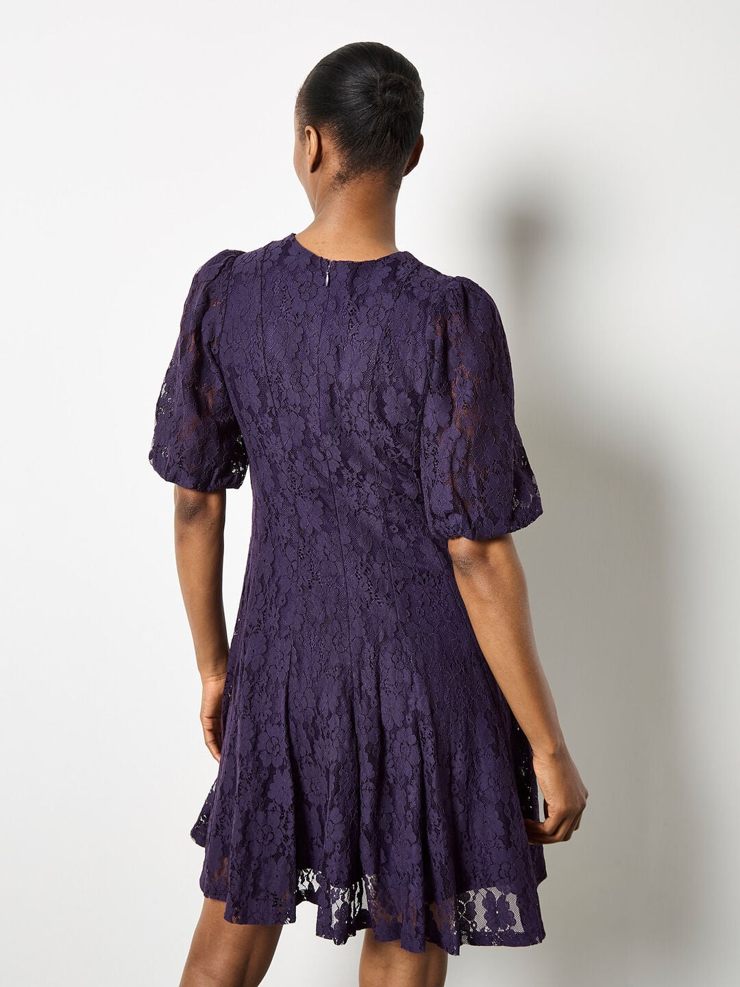 Zuhair Murad Fall Lace Dress Floral Lace Skater Mini Dress Apricot Clothing Zuhair Murad Fall Lace Dress Floral Lace Skater Mini Dress Apricot Clothing