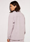 Check Wool Shacket, Lilac, large