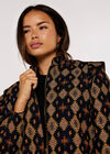 Tribal Jacquard Jacket, Black, large