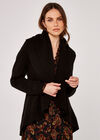 Waterfall Cardigan, Black, large