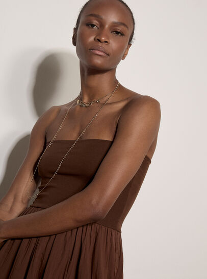 Jersey Waistband Cotton Midaxi Skirt