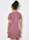 Panel Knitted A-Line Mini Dress, Pink, large