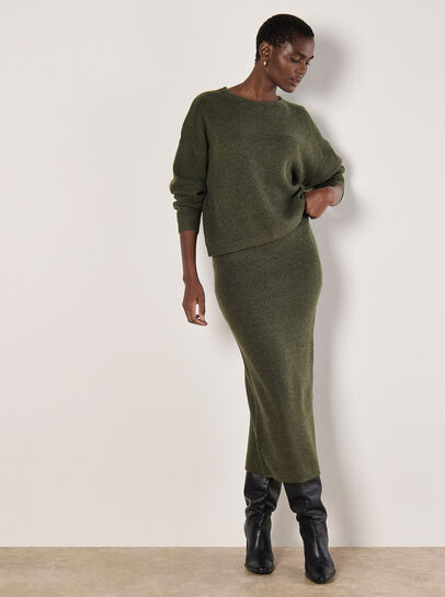 Waffle Knit Batwing Jumper
