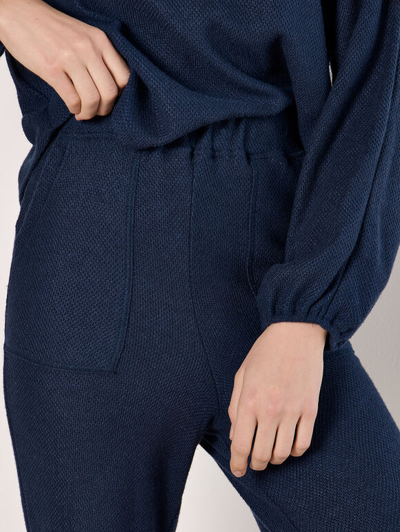 Soft Textured Joggers, Navy, large