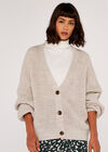 V-Neck Cardigan, Stone, large