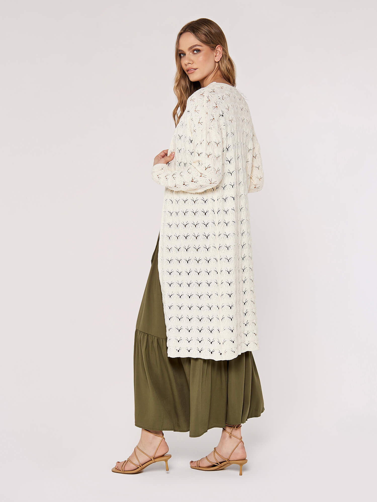 Pointelle Longline Cardigan