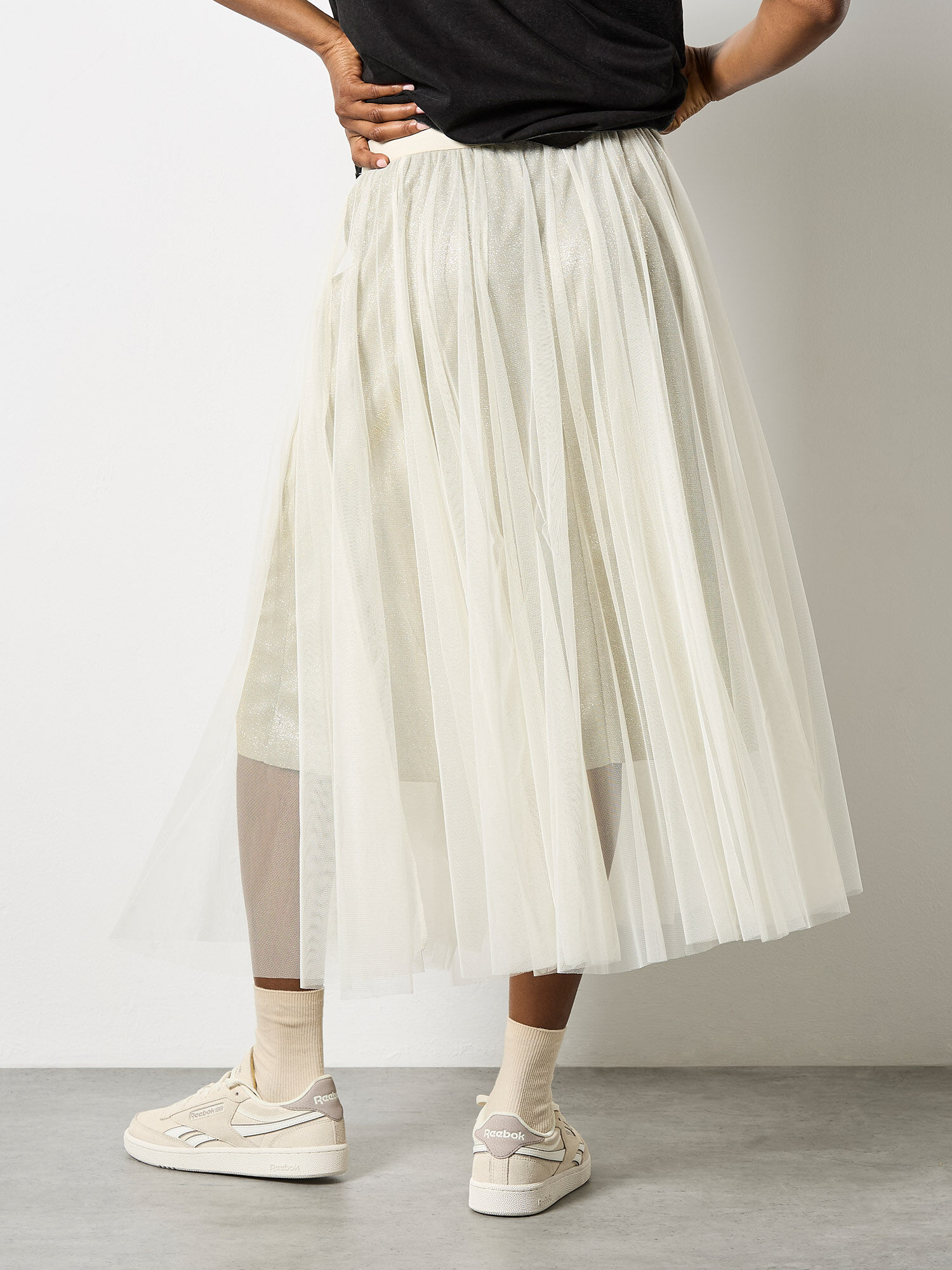 Sparkle Mesh Tulle Skirt | Apricot Clothing