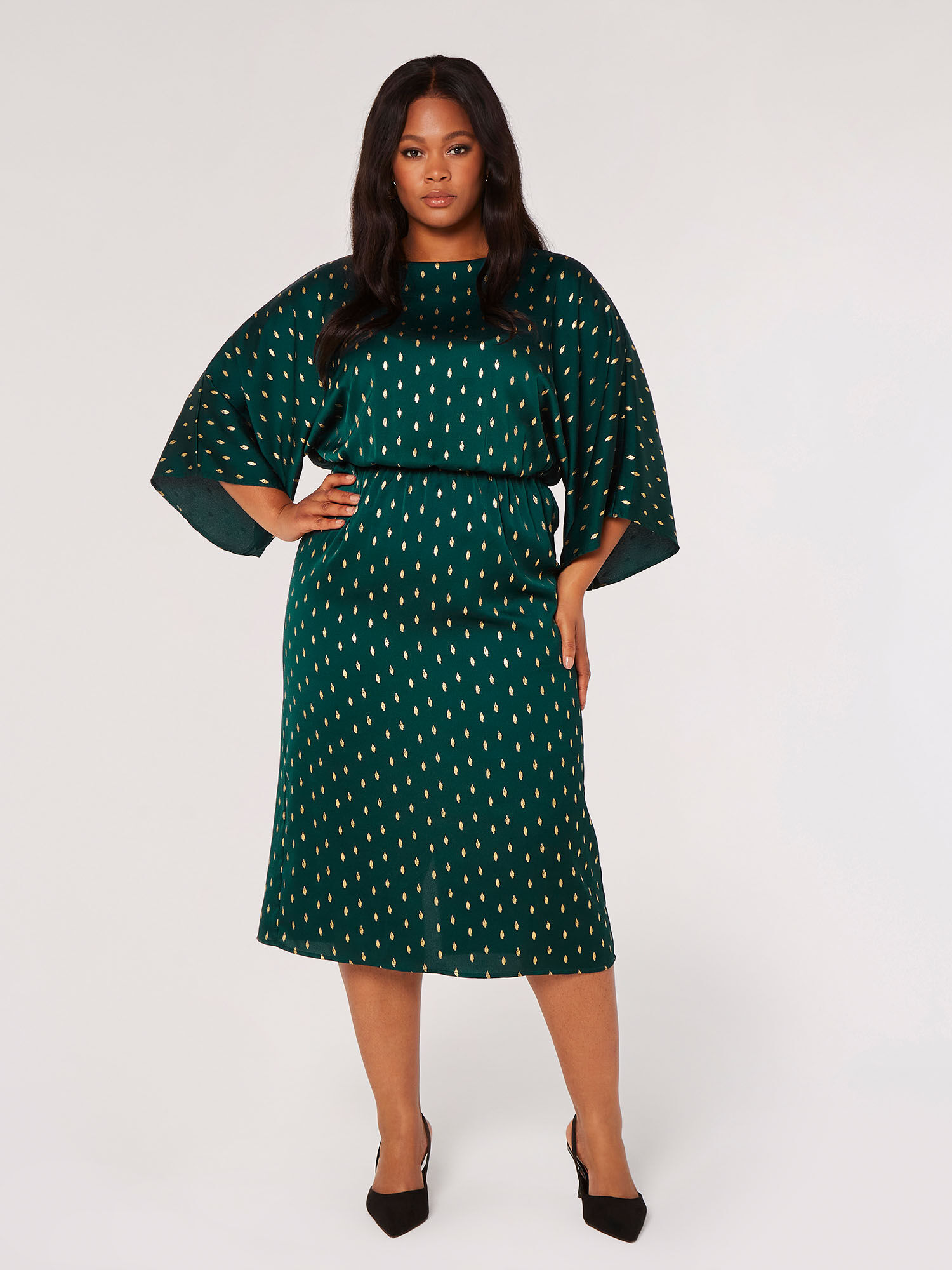 Plus size hotsell long green dress