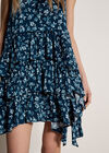Floral Ruffle Tiered Mini Dress, Blue, large