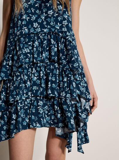Floral Ruffle Tiered Mini Dress