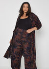 Curve Abstract Swirl Shirt Midi Dress, Navy, large