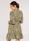 Zebra Mini Dress, Khaki, large