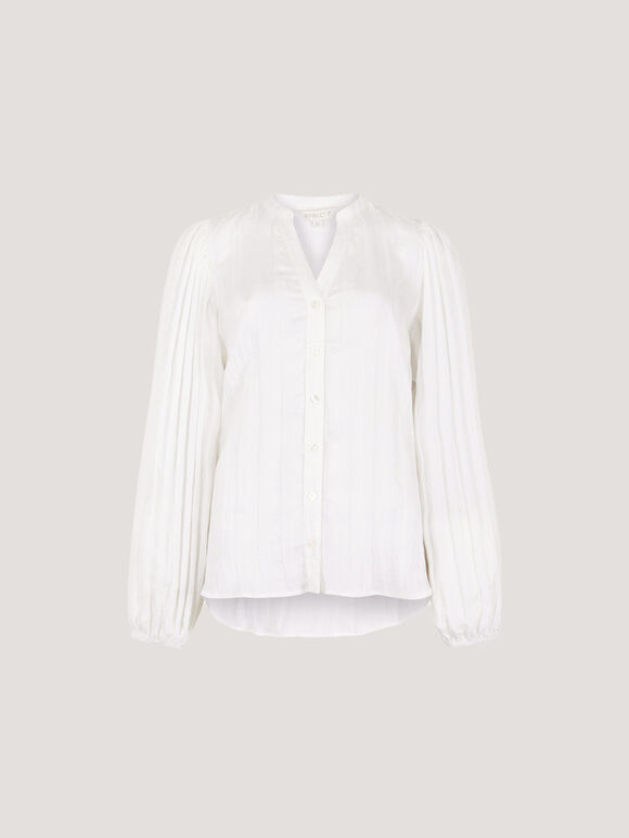 Self Stripe Shirt, White, large
