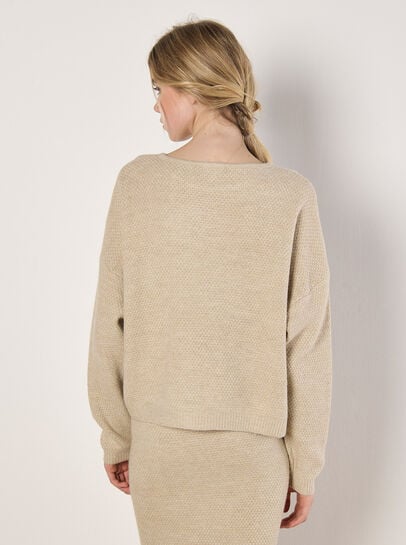 Waffle Knit Batwing Jumper