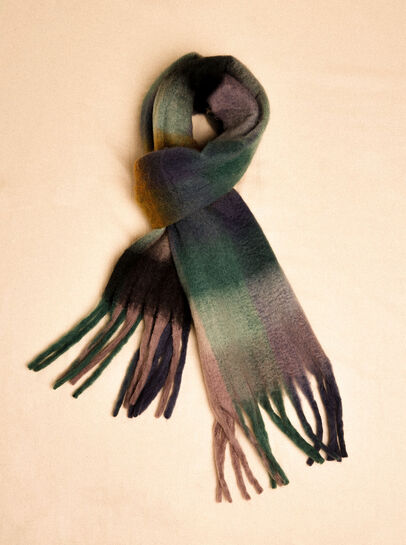 Check Colour Block Scarf