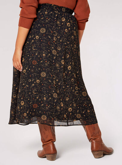 Curve Constellation Midi Skirt
